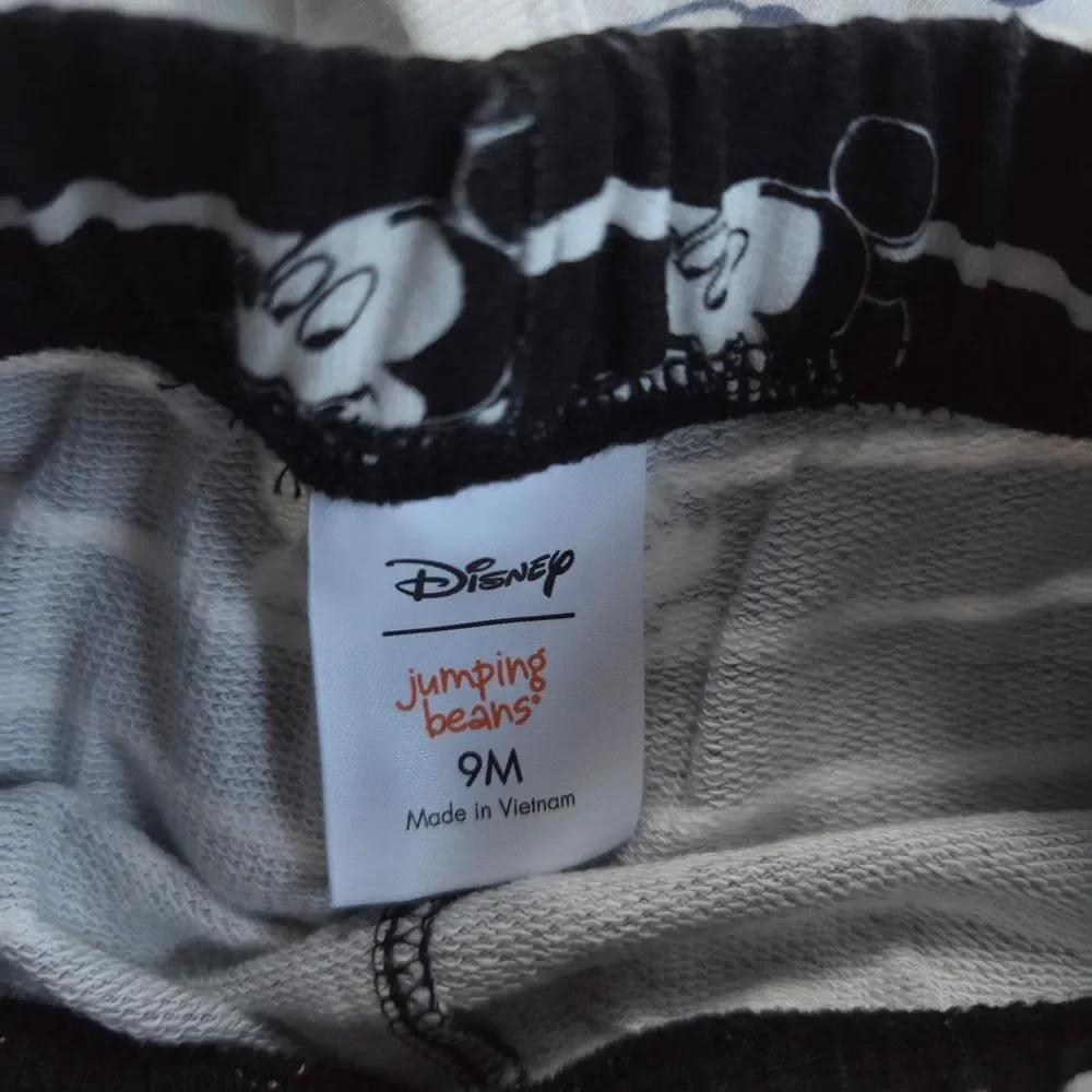 Disney Jumping Bean Mickey Mouse Baby Onesie And Shorts Bundle Size 9 Months
